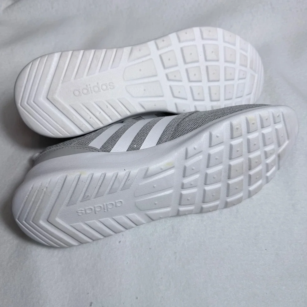 Adidas QT Racer 2.0 Women 8 Grey White Running Shoes FY8312 Cloudfoam Sneakers